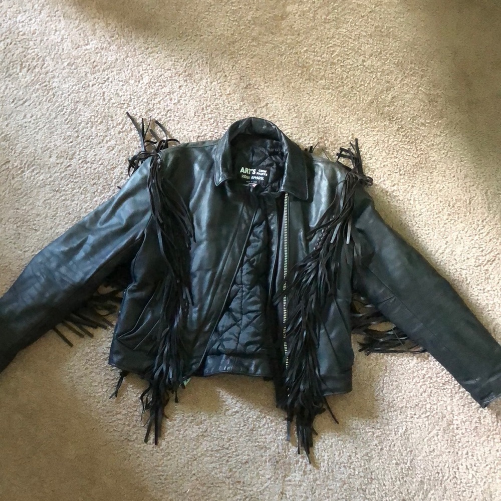 Vintage Fringed Leather Jacket